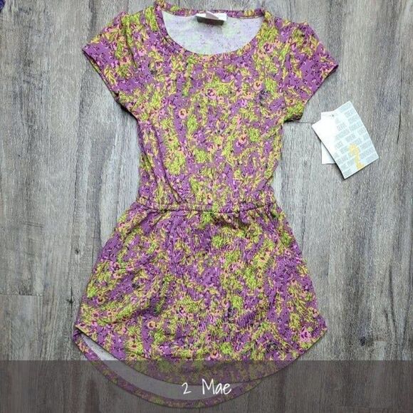 LuLaRoe Girls Mae Dress 2 NWT - Picture 1 of 2